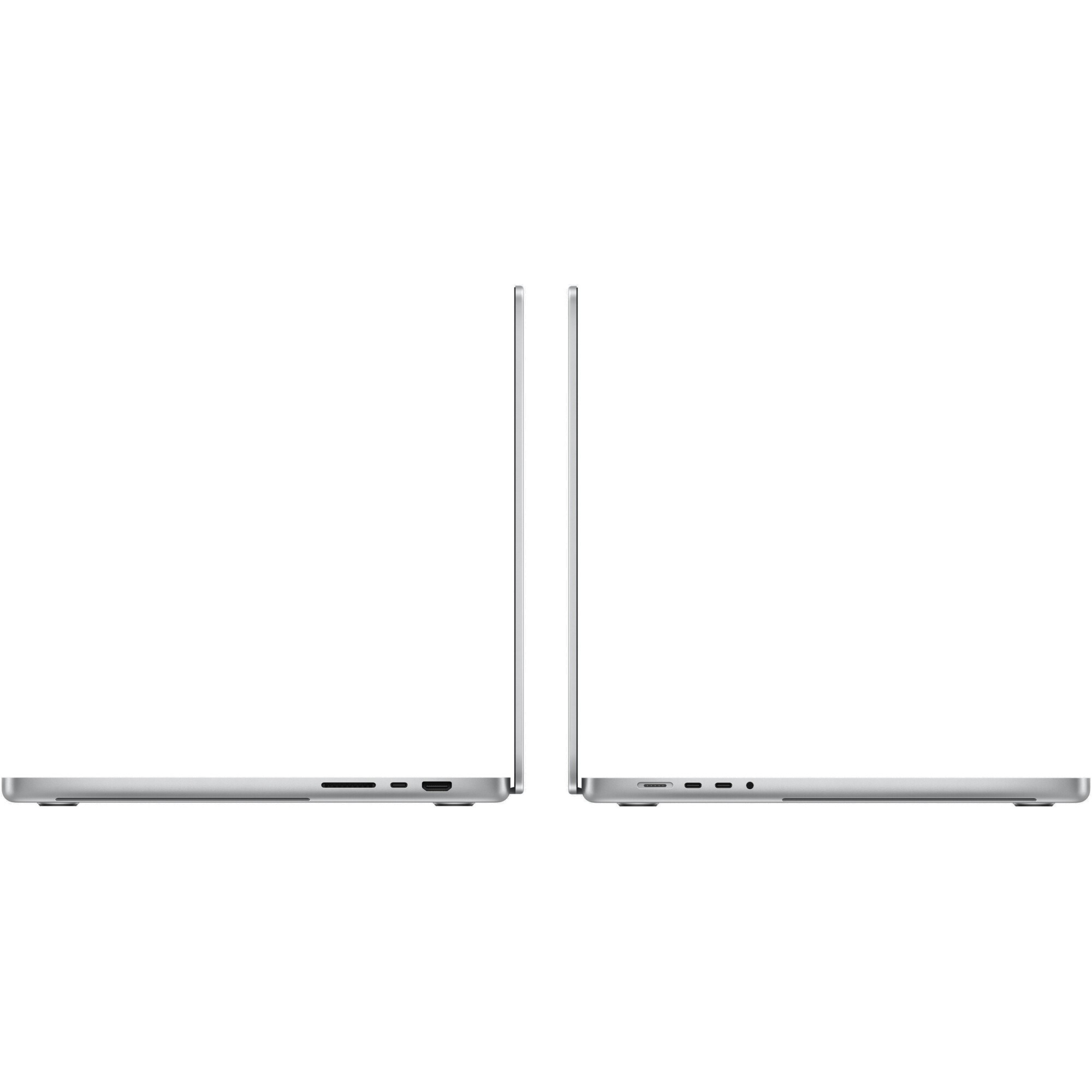 Laptop Apple MacBook Pro 16" cu procesor Apple M4 Pro, 14 nuclee CPU si 20 nuclee GPU, 24GB RAM, 512GB SSD, Silver, INT KB
