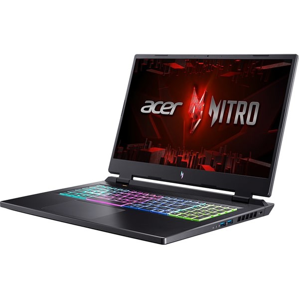 Laptop Gaming ACER Nitro 17 AN17-41-R5Q0, AMD Ryzen 5 7535HS pana la 4.55GHz, 17.3" Full HD, 16GB, SSD 512GB, NVIDIA GeForce RTX 4050 6GB, Free DOS, Negru