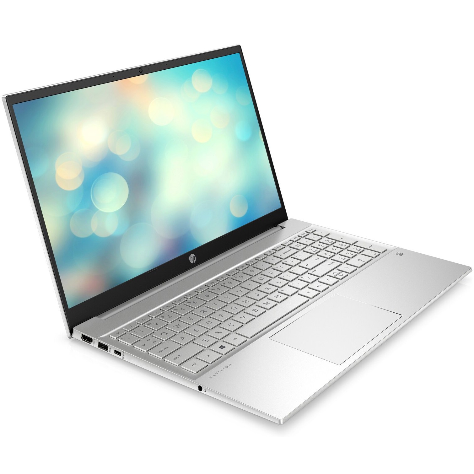 Laptop HP Pavilion 15-eh3001nq cu procesor AMD Ryzen™ 7 7730U pana la 4.5GHz, 15.6'', Full HD, IPS, 16GB DDR4 RAM, 512GB SSD, AMD Radeon™ Graphics, Windows 11 Home, silver
