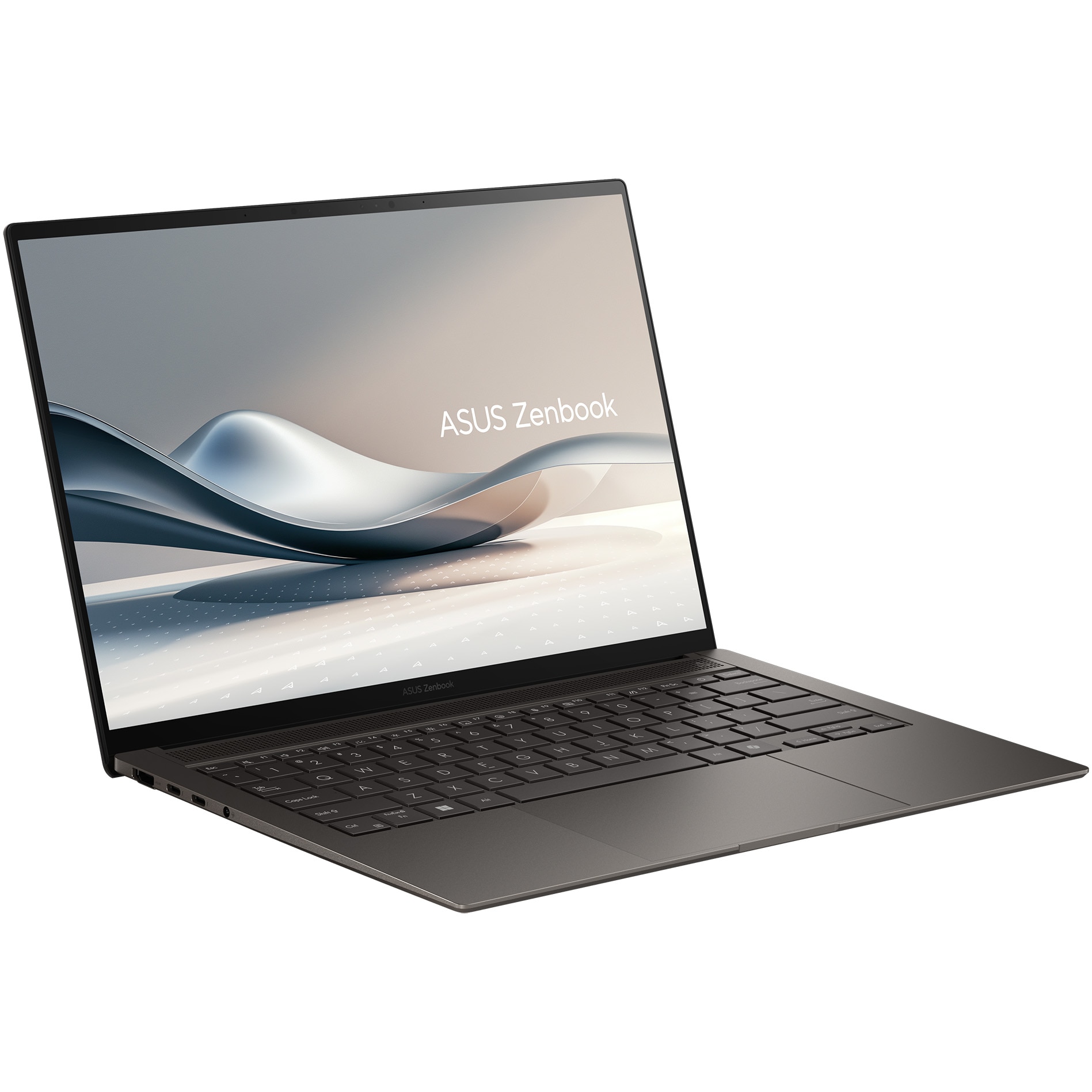 Laptop ASUS Zenbook S 14 UX5406AA cu procesor Intel® Core™ Ultra 9 386H pana la 4.9GHz, 14'', 3K, OLED, 120Hz, 32GB LPDDR5X, 1TB SSD, Intel® Graphics, Windows 11 Pro, Antrim Gray