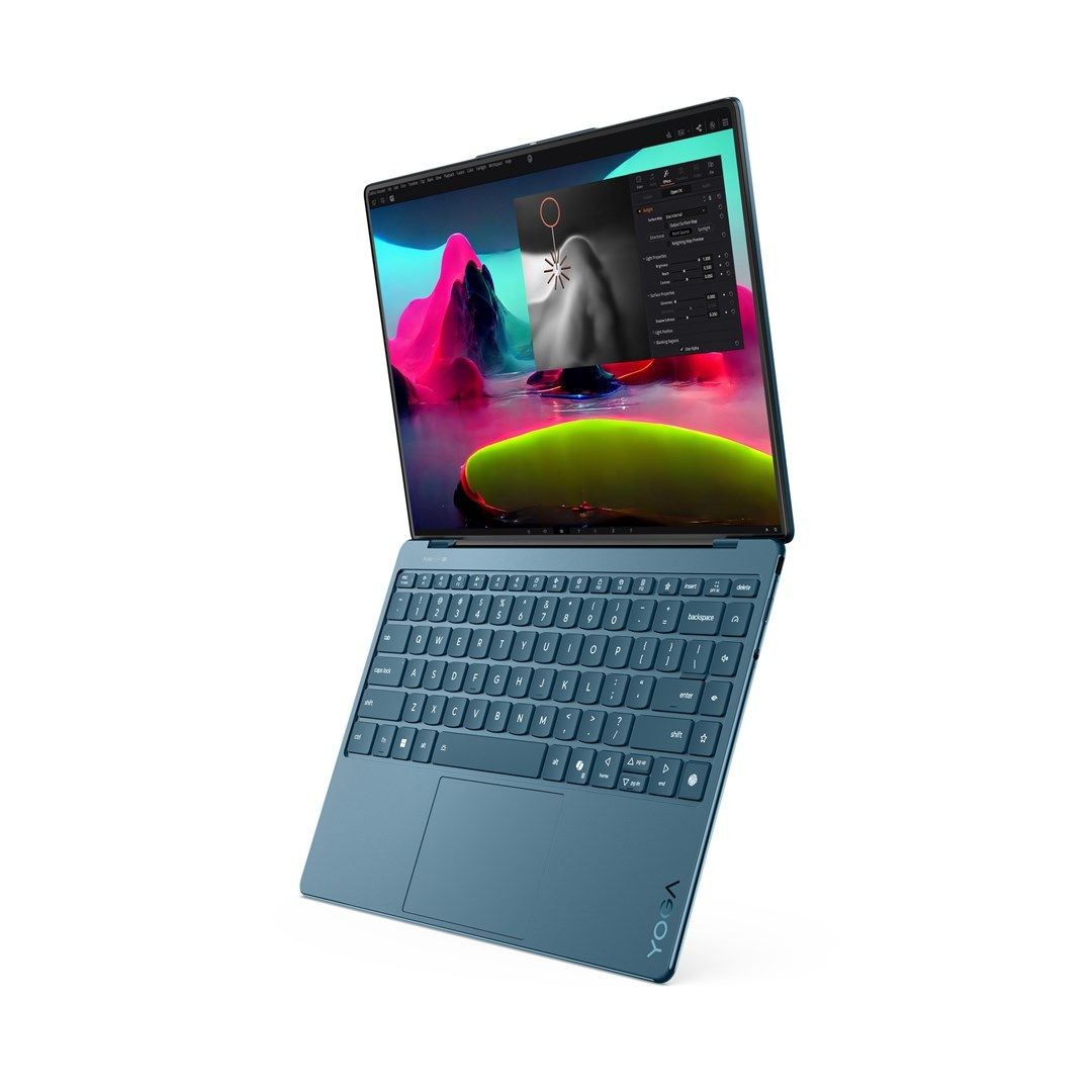 Laptop Lenovo Yoga Slim 9 14ILL10 83CX001PPB, 14 inch 3840 x 2400 Touchscreen, Intel 258V 8 C / 8 T, 2.2 GHz - 4.8 GHz, 12 MB cache, 12 W, 32 GB LPDDR5X, 1 TB SSD, Intel Arc Graphics 140V, Windows 11 Home, Tidal Teal