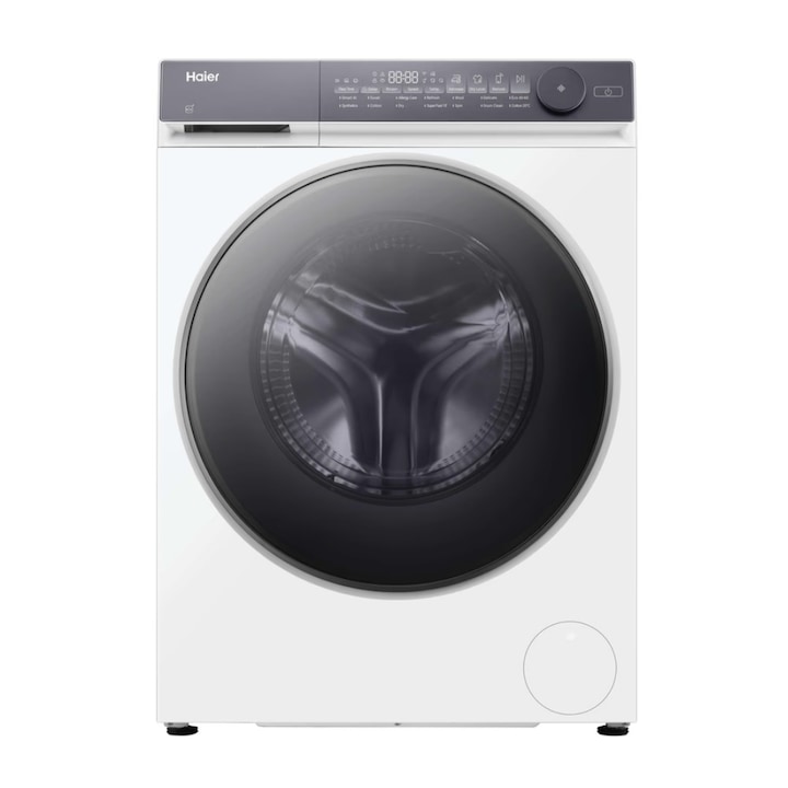 Masina de spalat rufe cu uscator Haier HWD100-B14367U-S, Wi-Fi, Antibacterian, Aburi, 10/6 kg, 1400 rpm, Clasa A/D, Alba