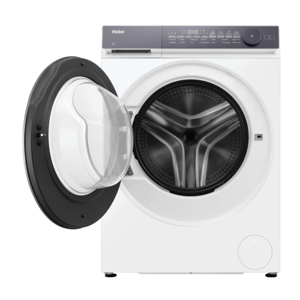 Masina de spalat rufe cu uscator Haier HWD100-B14367U-S, Wi-Fi, Antibacterian, Aburi, 10/6 kg, 1400 rpm, Clasa A/D, Alba