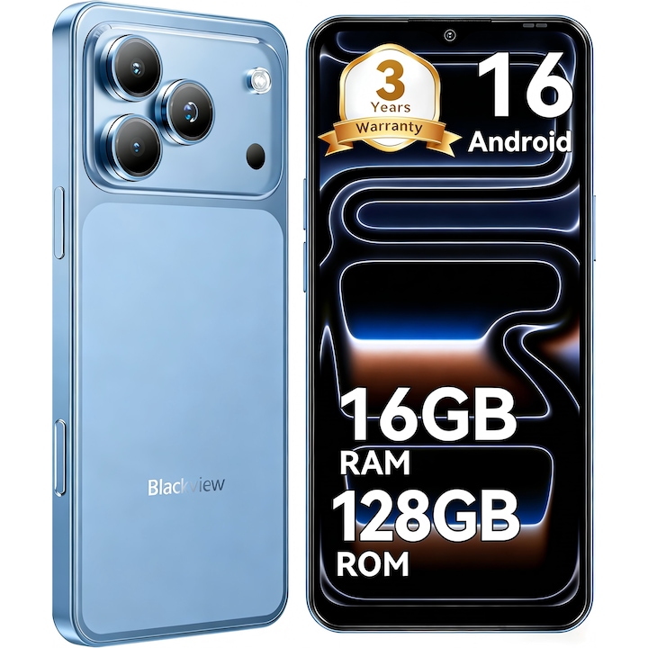 Telefon mobil Blackview Wave 7C, 32MP, 128GB, 6.56", albastru