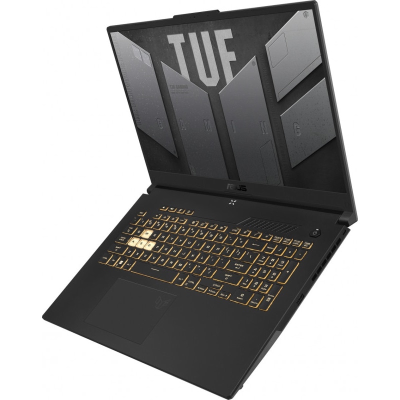 Laptop Gaming ASUS TUF A17 FA707NUG Procesor AMD Ryzen™ 7 7445HS 16M Cache, up to 4.7 GHz, 17.3" FHD 144Hz, 48GB DDR5, 2 TB SSD, nVidia GeForce RTX 4050 @6GB, WINDOWS 11 PRO, Negru/Gri