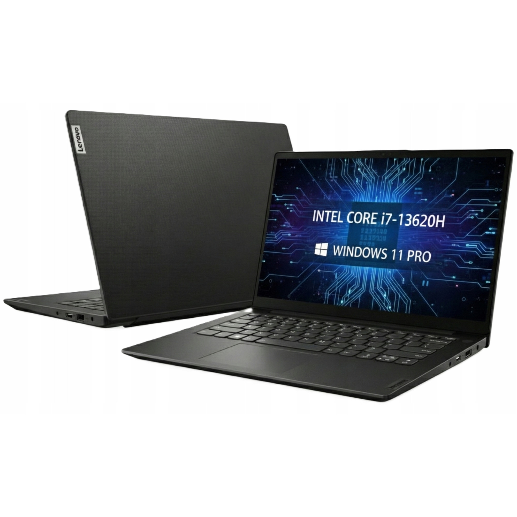 Laptop Business Rezistent, Lenovo, V14 G4 IRU, Procesor Intel Core i7-13620H 10 nuclee pana la 4.9GHz, Memorie 24GB RAM, Stocare 1TB SSD, Ecran 14" Full HD, Windows 11 Pro, Standard Militar MIL-STD 810H, Negru Business