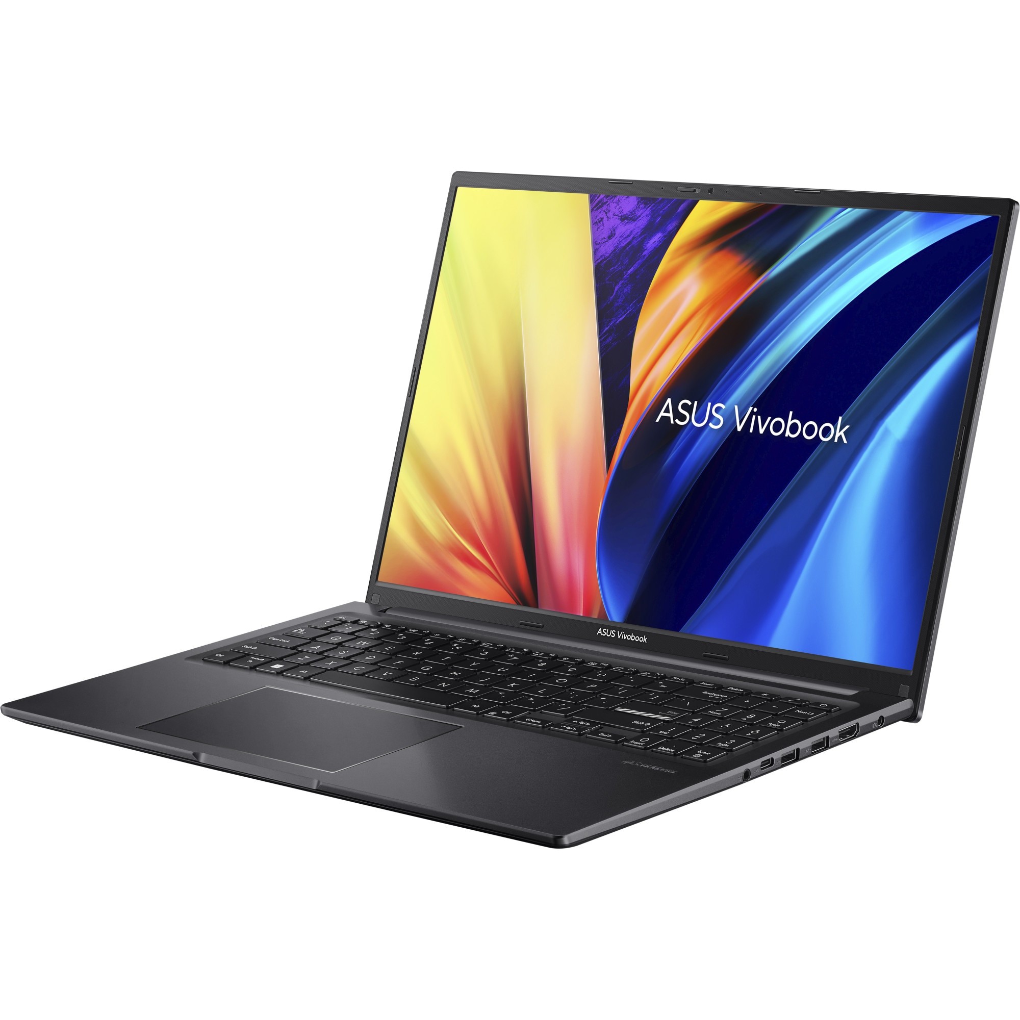 Laptop ASUS Vivobook 16 A1605ZA cu procesor Intel®Core™ i5-1235U pana la 4.40 GHz, 16", WUXGA, IPS, 16GB, 512GB M.2 SSD, Intel® Iris® Xe Graphics, No OS, Black