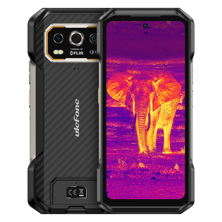 Telefon Mobil Ulefone Armor 27T, Negru, 4G, Ecran 6.78" FHD+ 120Hz, Camera Termica, Camera Night Vision 64MP, 24GB RAM(12GB+12GB extensibili), 256GB ROM, Android 14, 10600mAh, 33W, Dual SIM