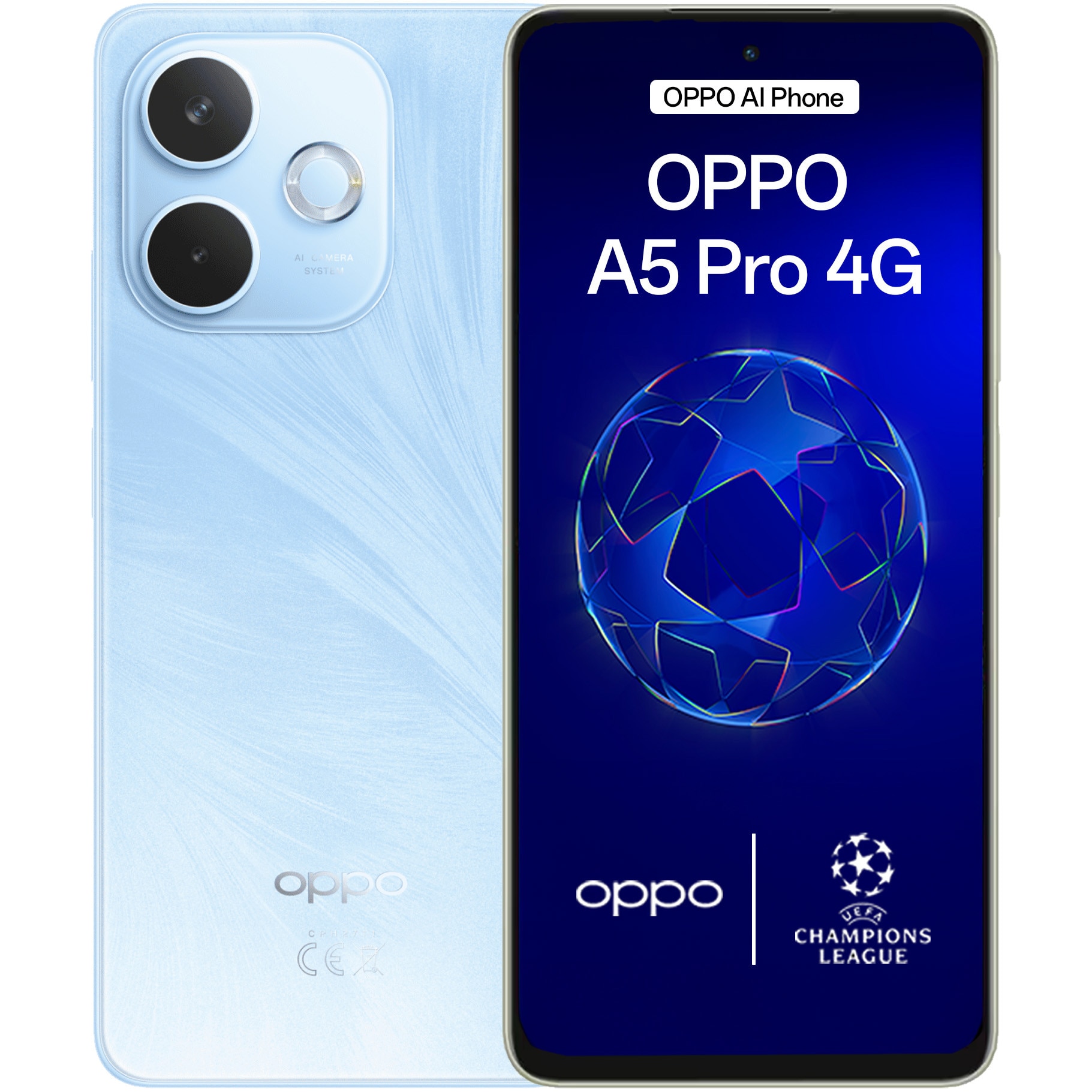 RESIGILAT: Telefon mobil OPPO A5 Pro, Dual SIM, 8GB RAM, 256GB, 4G, Feather Blue