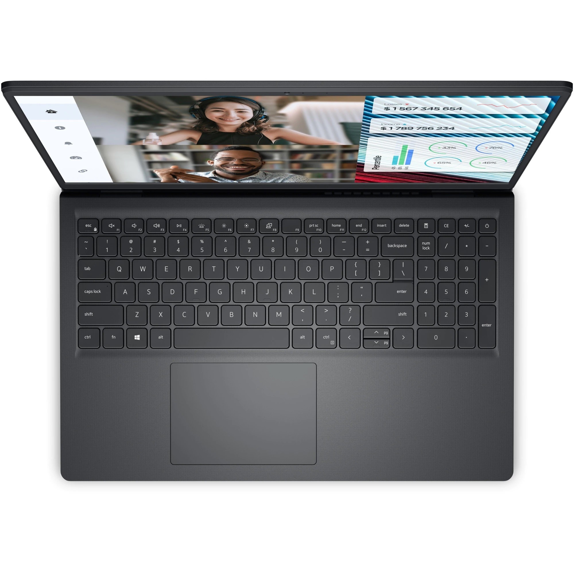 Laptop Dell Vostro 3520 cu procesor Intel® Core™ i5-1235U pana la 4.4 GHz, 15.6", Full HD, 120Hz, 16GB DDR4, 1TB SSD, Intel® Iris® Xe Graphics, Windows 11 Pro, Carbon Black
