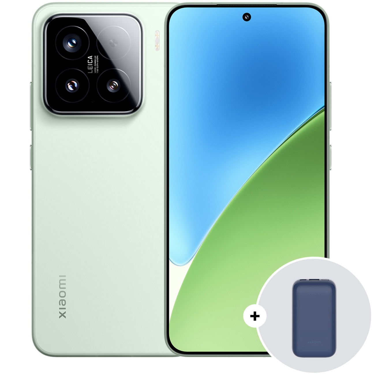 RESIGILAT: Telefon mobil Xiaomi 15, 12GB RAM, 256GB, 5G, Green + Xiaomi Power Bank 10000mah