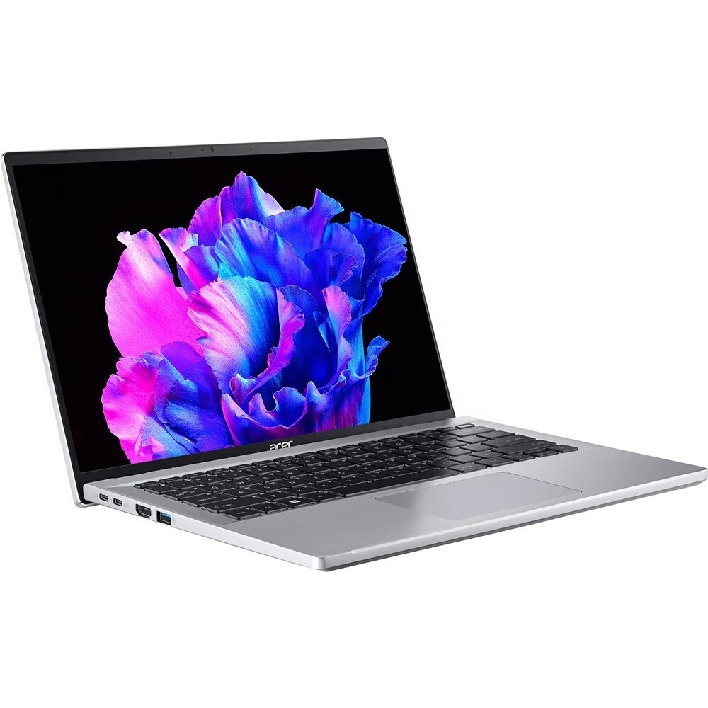 Laptop ACER Swift Go 14 SFG14-42-R90G, AMD Ryzen 5 7640U pana la 4.9GHz, 14" 2.2K, 16GB, SSD 512GB, AMD Radeon Graphics, Free DOS, Argintiu