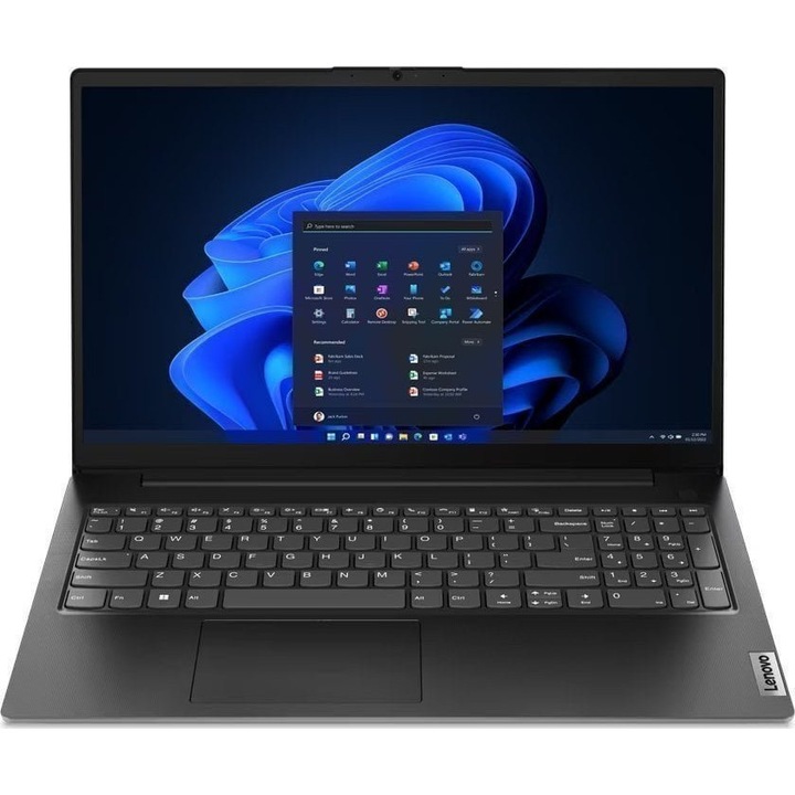Laptop Lenovo V15 G4, 15.6" Full HD, AMD Ryzen™ 5 7520U pana la 4.3 GHz, 16 GB RAM DDR5 5500, 512 GB SSD, AMD Radeon, Free Dos, Business Black 512 GB