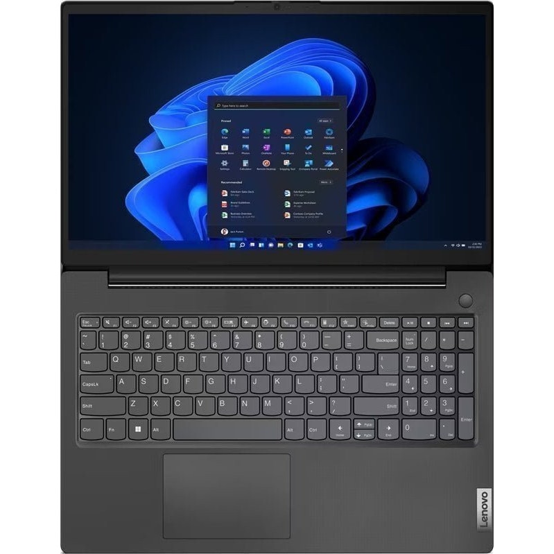 Laptop Lenovo V15 G4, 15.6" Full HD, AMD Ryzen™ 5 7520U pana la 4.3 GHz, 16 GB RAM DDR5 5500, 512 GB SSD, AMD Radeon, Free Dos, Business Black 512 GB