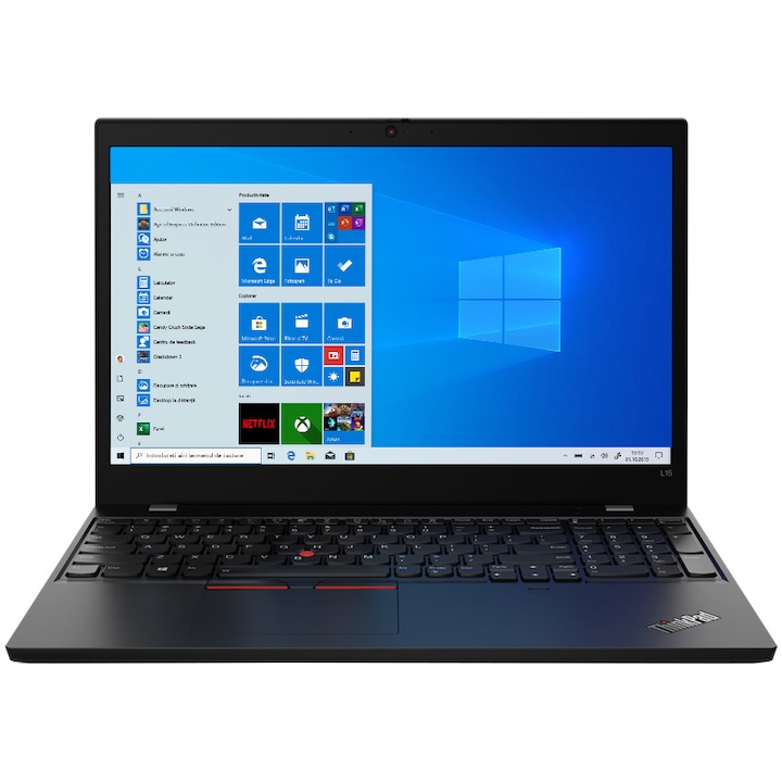 Laptop Lenovo ThinkPad L15 Gen 1 cu procesor AMD Ryzen 5 4500U, 15.6", Full HD, 8GB, 256GB SSD, AMD Radeon Graphics, Windows 10 Pro, Black