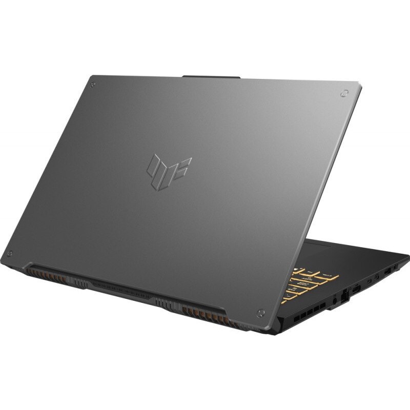 Laptop Gaming ASUS TUF A17 cu procesor AMD Ryzen™ 7 7445HS pana la 4.70 GHz, 17.3'', Full HD, 144Hz, IPS, 32GB DDR5, 512 GB SSD, NVIDIA® GeForce RTX™ 4050 6GB GDDR6, WINDOWS 11 PRO, Mecha Gray
