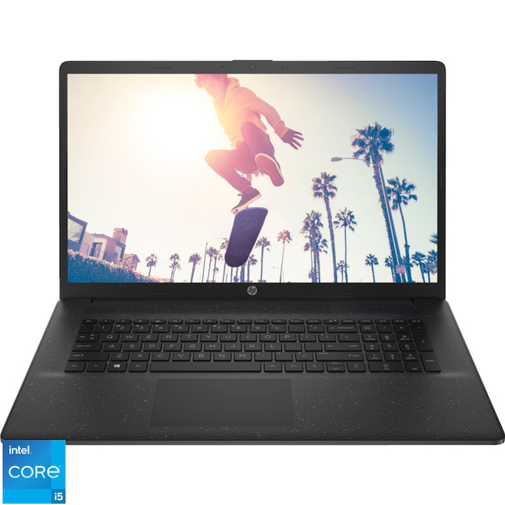 Laptop HP 17.3'', FHD IPS, Procesor Intel® Core™ i5-1334U (12M Cache, up to 4.60 GHz), 32GB DDR4, 256 GB SSD, Intel Iris Xe, WINDOWS 11 PRO, Black