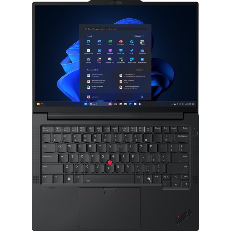 Laptop Lenovo 14'' ThinkPad E14 Gen 6, WUXGA IPS, Procesor Intel® Core™ Ultra 7 155H (24M Cache, up to 4.80 GHz), 48GB DDR5, 3 TB SSD, Intel Integrated Graphics, Win 11 Pro, Black