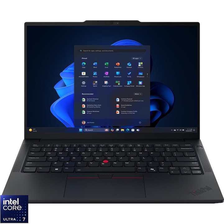 Laptop Lenovo 14'' ThinkPad E14 Gen 6, WUXGA IPS, Procesor Intel® Core™ Ultra 7 155H (24M Cache, up to 4.80 GHz), 48GB DDR5, 3 TB SSD, Intel Integrated Graphics, Win 11 Pro, Black