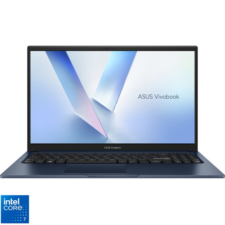 Laptop ASUS 15.6'' Vivobook 15 X1504VA, FHD, Procesor Intel® Core™ 7 150U (12M Cache, up to 5.40 GHz), 56GB DDR5, 512GB SSD, Intel Graphics, WINDOWS 11 PRO, Quiet Blue