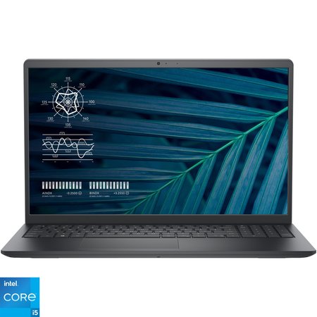 Laptop Dell Vostro 3510 cu procesor Intel Core i5-1135G7, 15.6", Full HD, 8GB, 256GB SSD, Intel Iris Xe Graphics, Ubuntu, Carbon Black