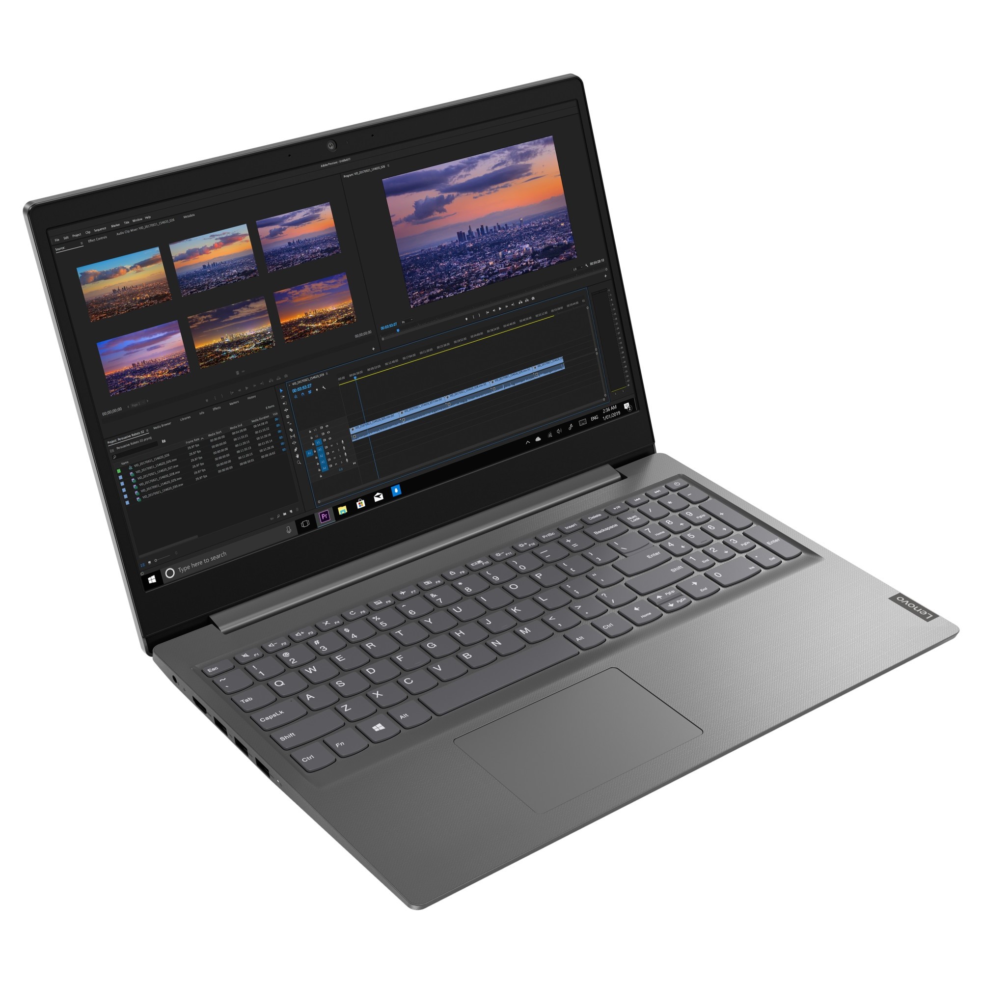 Laptop Lenovo V15-IIL, 15.6" FHD, Intel Core i5-1035G1 4-core, 12 GB DDR4, 256 GB SSD m2 PCIe, Intel UHD Graphics, Iron Grey
