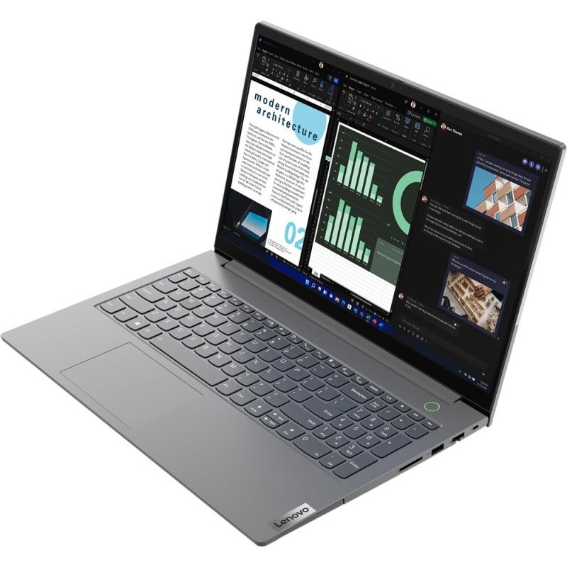 Laptop Lenovo ThinkBook 15 G4 IAP cu procesor Intel® Core™ i5-1235U pana la 4.40 GHz, 10 nuclee, 15.6", Full HD, IPS, 16GB DDR4, SSD 2TB NVME, Intel UHD Graphics, No Os, Mineral Grey