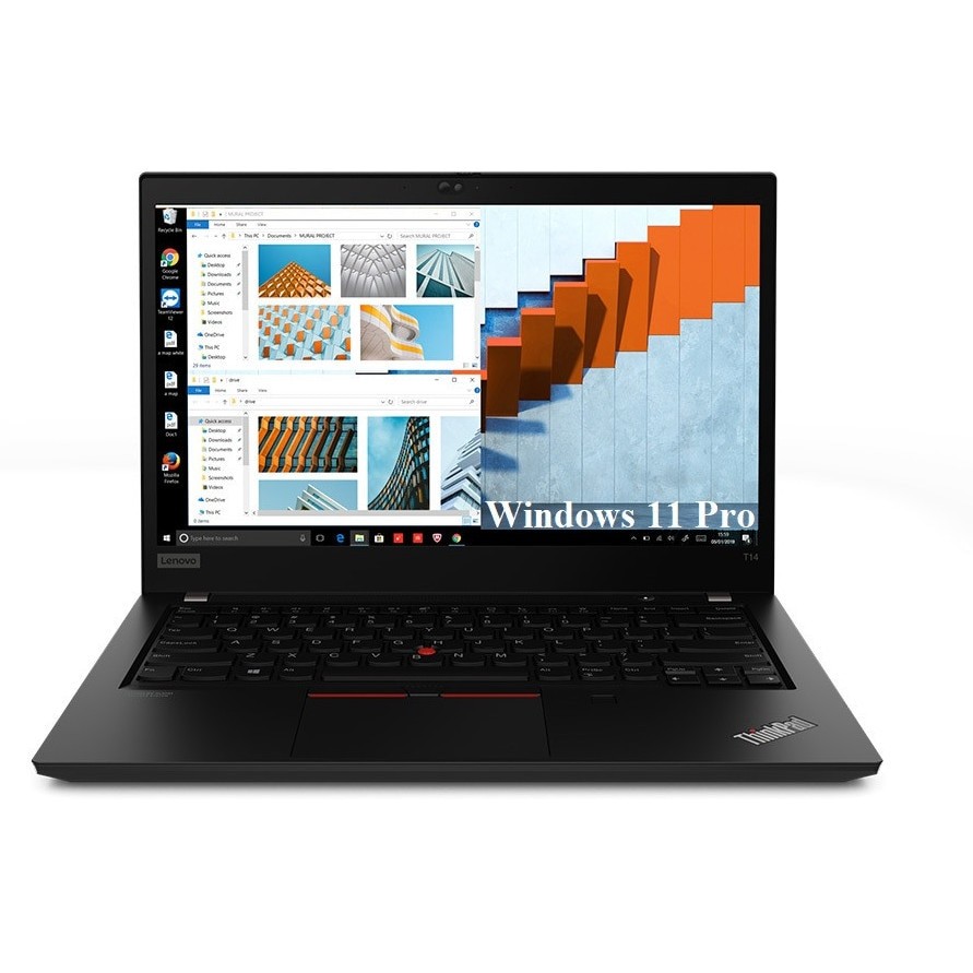 Laptop Lenovo ThinkPad T14 Gen 2 AMD, 14" FHD IPS, AMD Ryzen 5 PRO 5650U 6-core, 40 GB DDR4, 256 GB SSD m2 PCIe, AMD Radeon Graphics, Windows 11 Pro, 1.46 kg Black