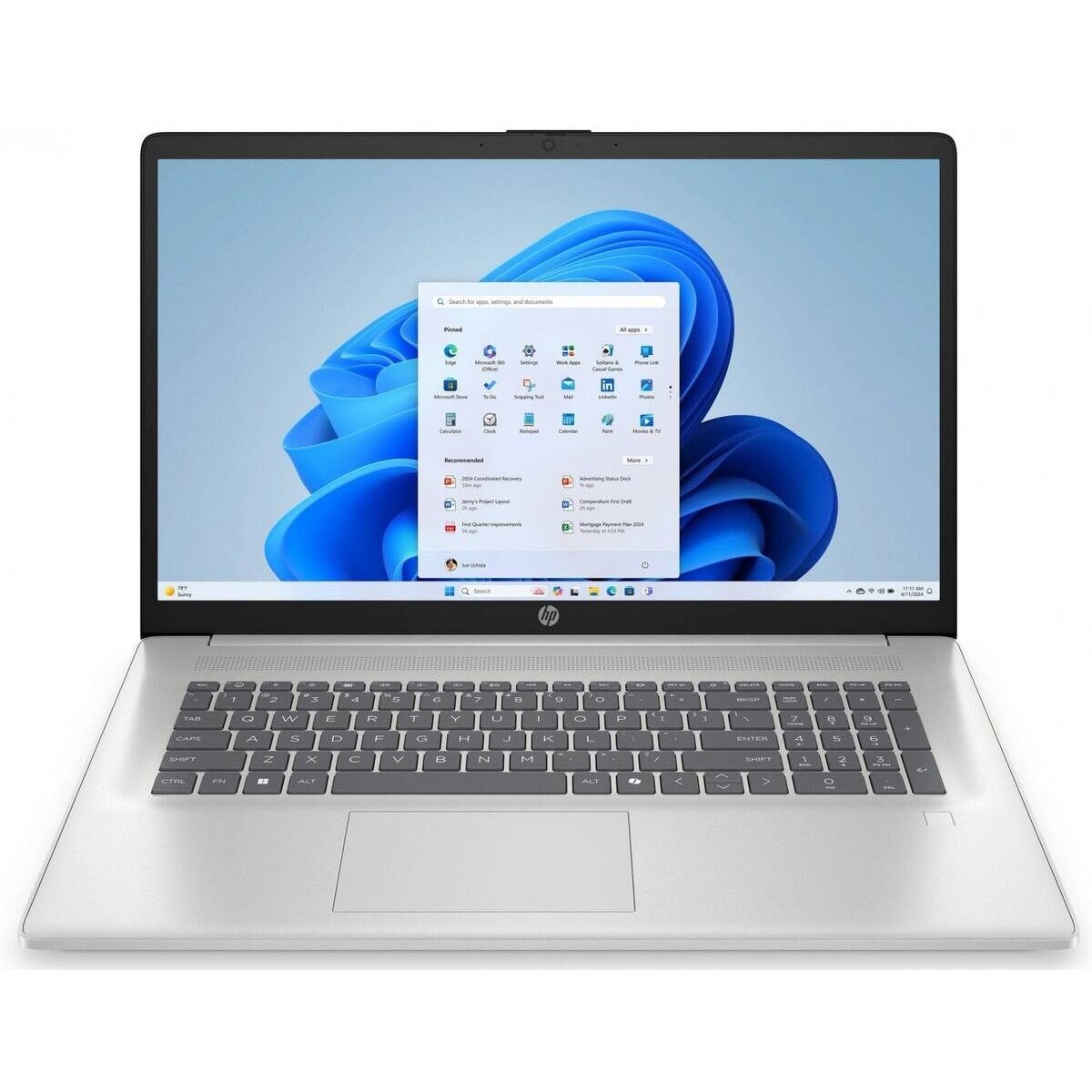 Laptop HP 17-cp2216nw Ryzen 5 7520U 17.3inch FHD 16GB 512GB Windows 11 Home Argintiu