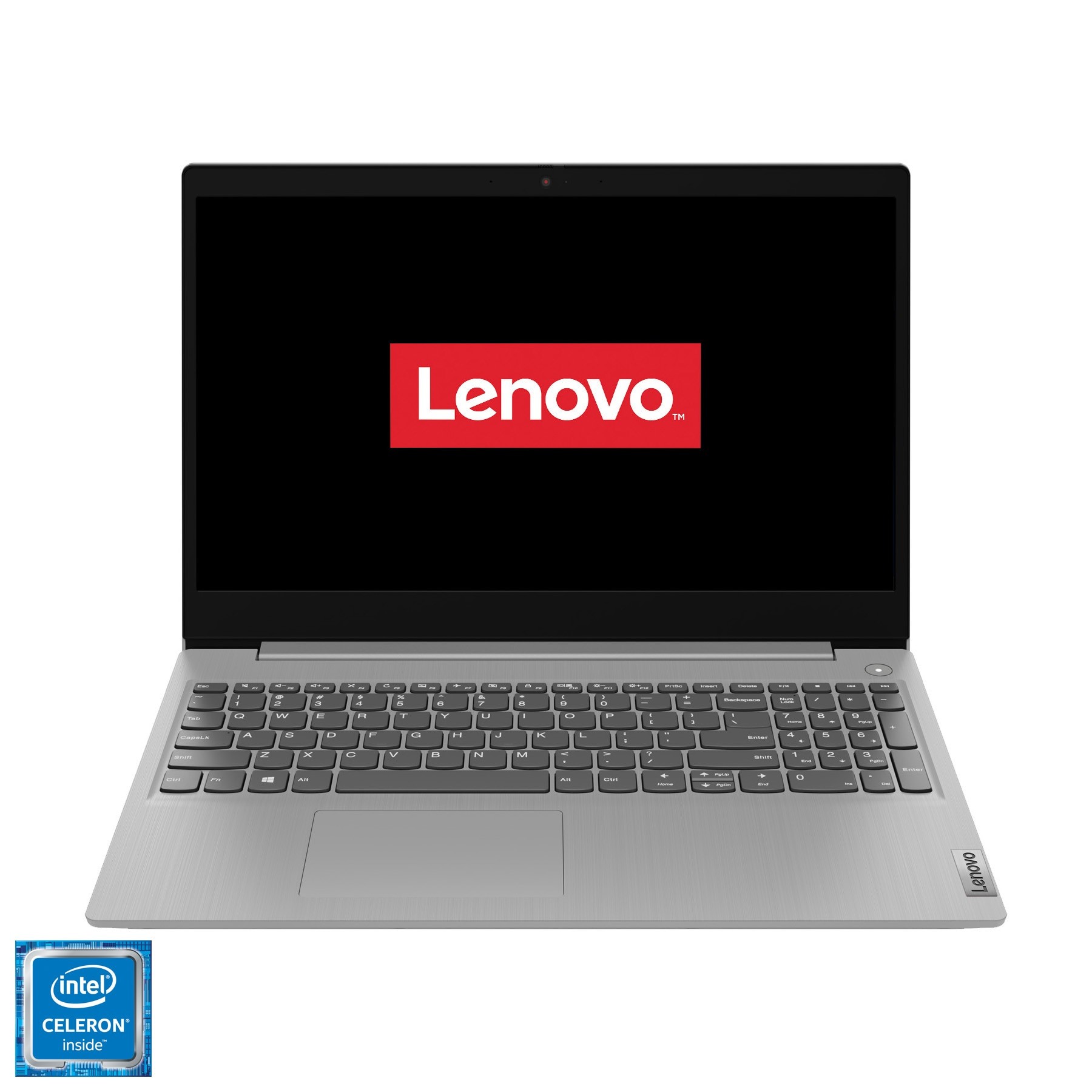 Laptop Lenovo IdeaPad 3 15IML05 cu procesor Intel® Celeron® 5205U, 15.6" Full HD, 8GB, 256GB SSD, Intel® UHD Graphics, FreeDOS, Platinum Grey