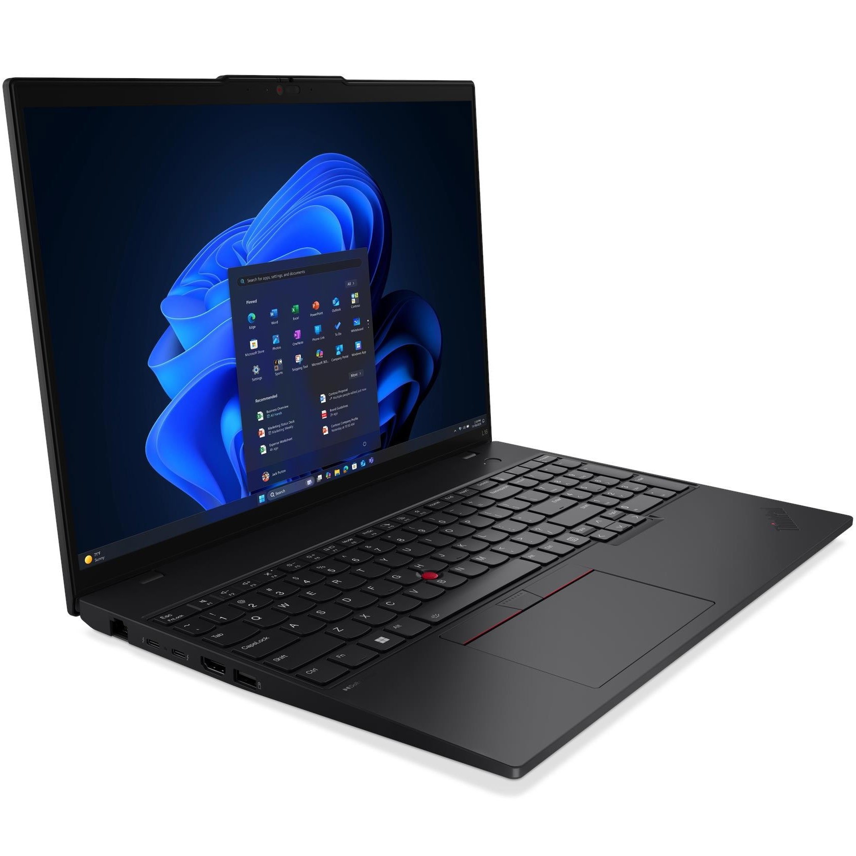 Laptop Lenovo ThinkPad L16 Gen 2 cu procesor Intel® Core Ultra 7 255U pana la 5.2GHz, 16" WUXGA , IPS, 32GB DDR5 RAM, 1TB SSD, Intel® Graphics, Windows® 11 Pro, Black, 3y on-site Premium Care