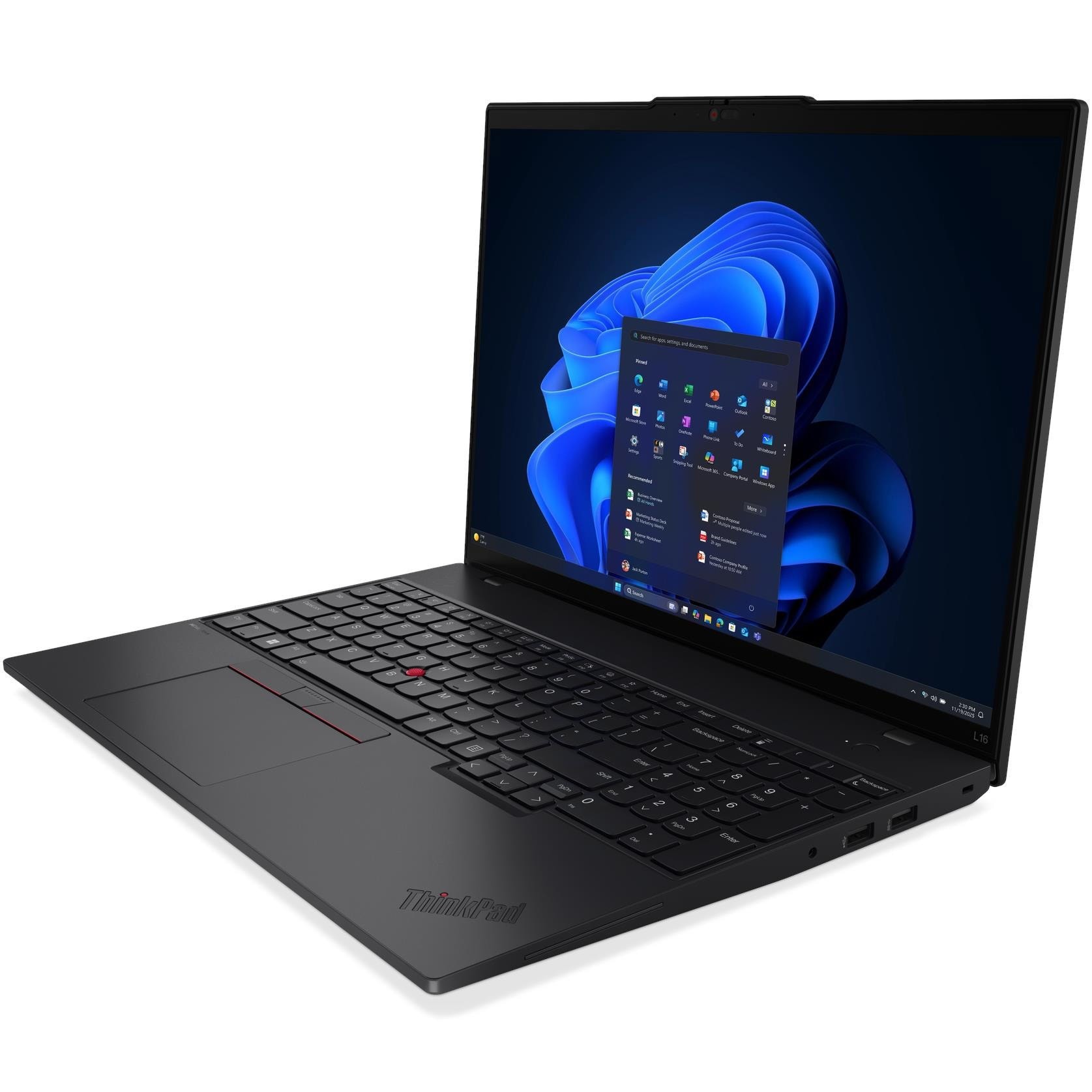 Laptop Lenovo ThinkPad L16 Gen 2 cu procesor Intel® Core Ultra 7 255U pana la 5.2GHz, 16" WUXGA , IPS, 32GB DDR5 RAM, 1TB SSD, Intel® Graphics, Windows® 11 Pro, Black, 3y on-site Premium Care
