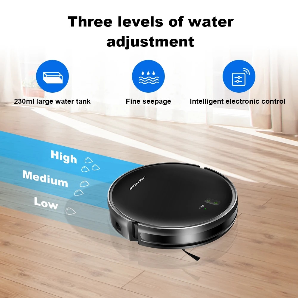 Aspirator robot Liectroux, Smart Mapping, eliminare par de animale, negru