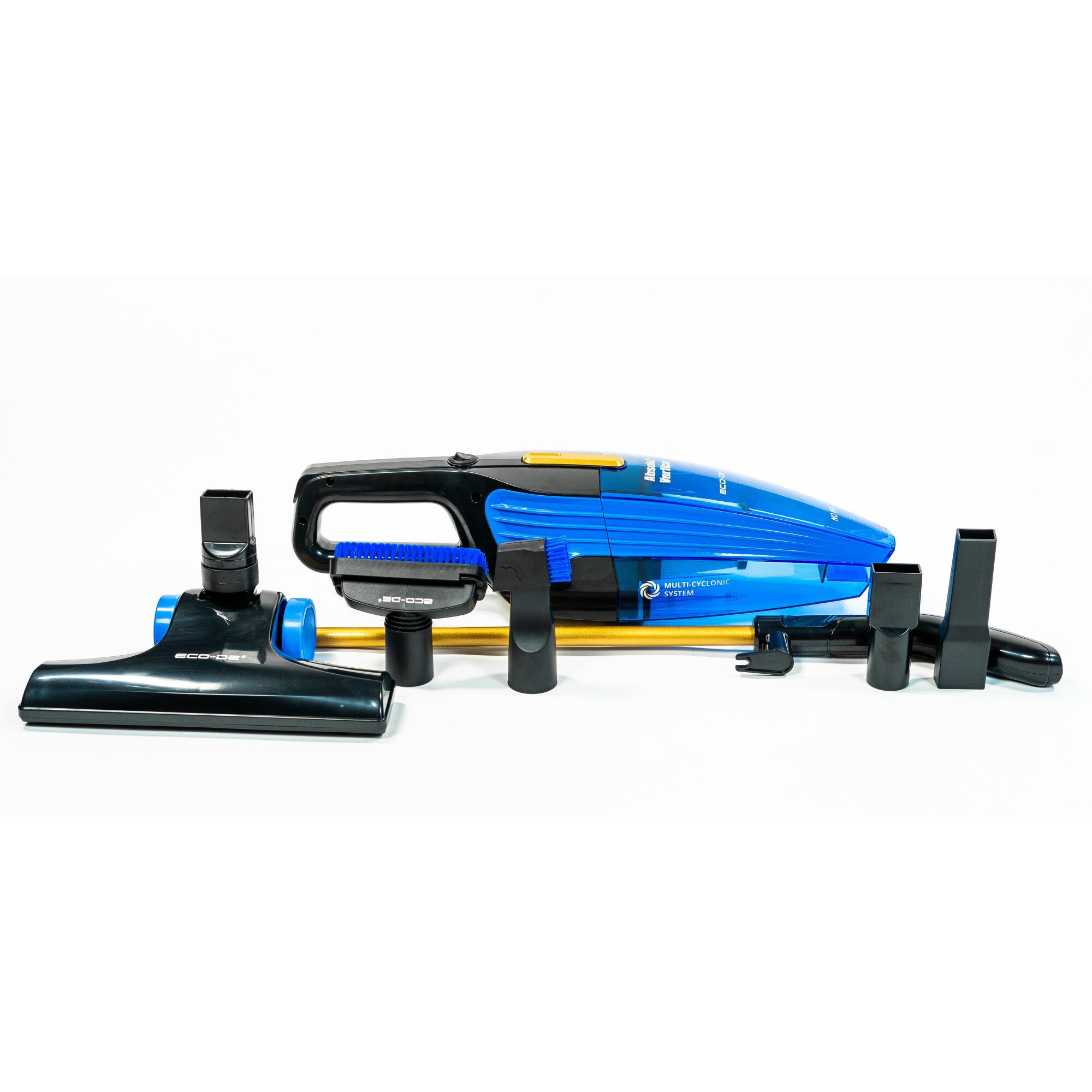 Aspirator vertical 2 in 1 ECO-DE, 800W, filtru HEPA + filtru Activ Carbon, albastru