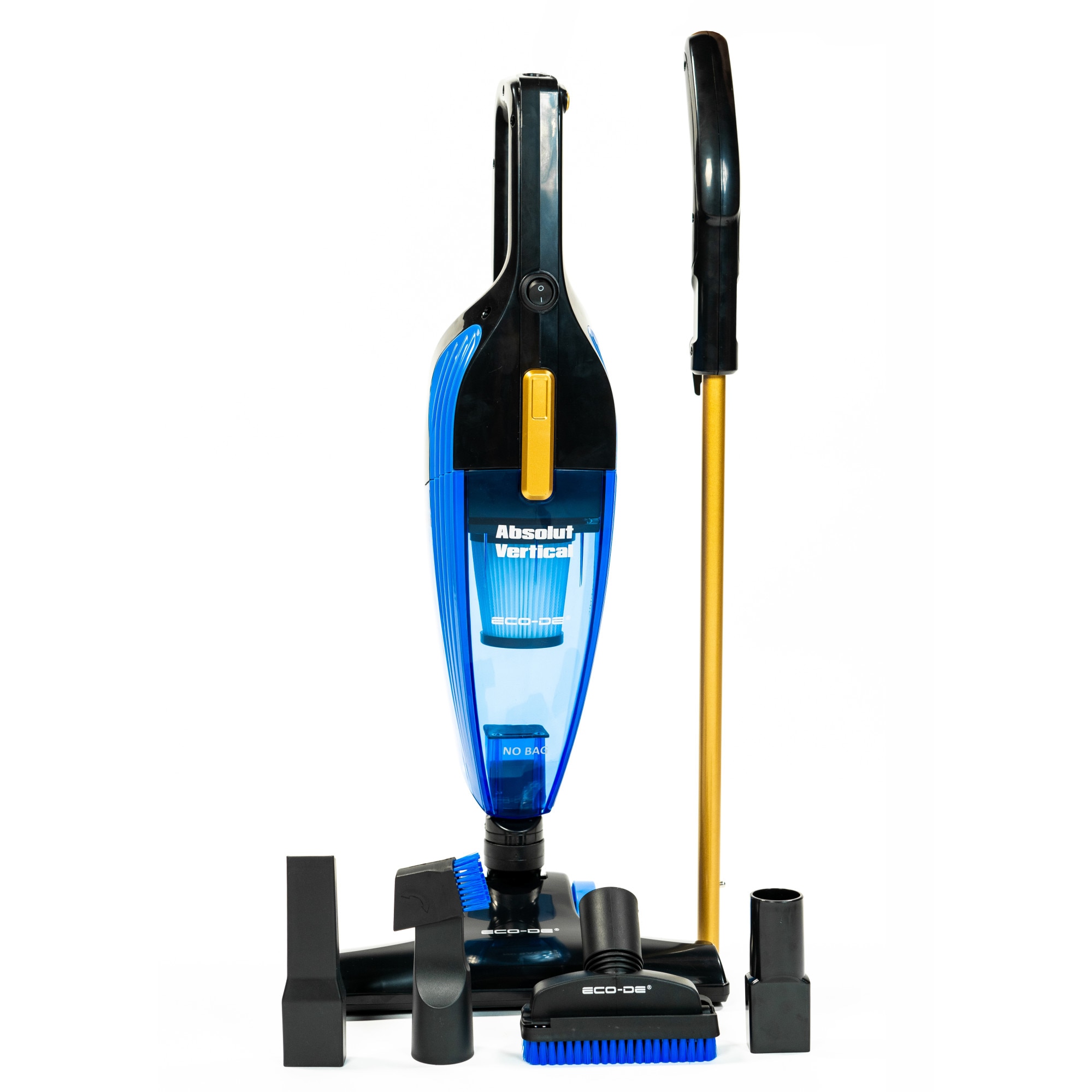 Aspirator vertical 2 in 1 ECO-DE, 800W, filtru HEPA + filtru Activ Carbon, albastru