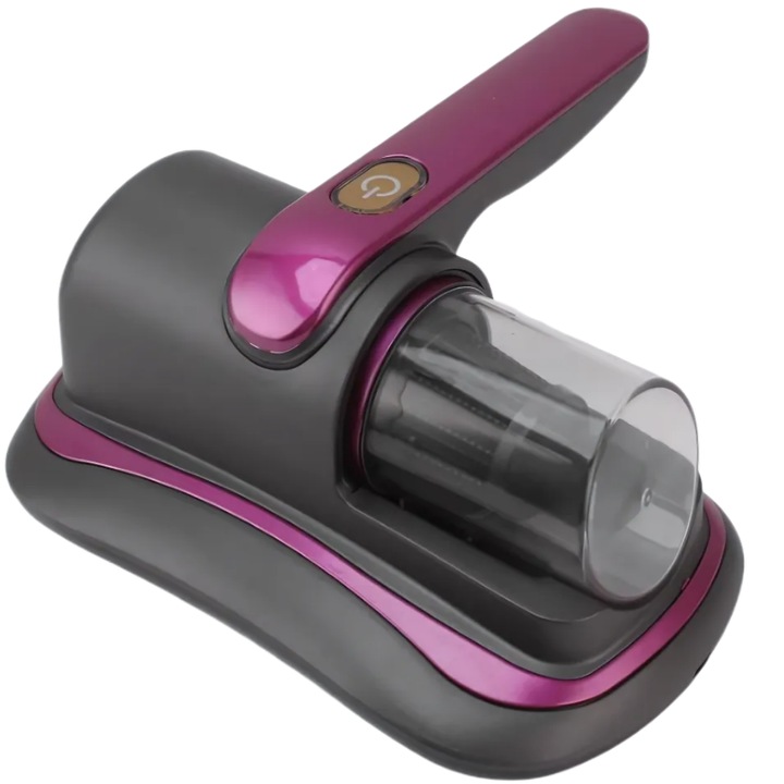 Aspirator portabil antiacarieni SDEPOT®, ideal pentru o igienizare completa a suprafetelor textile, functionare fara fir, cu filtru, tehnologie UV, incarcare USB, negru