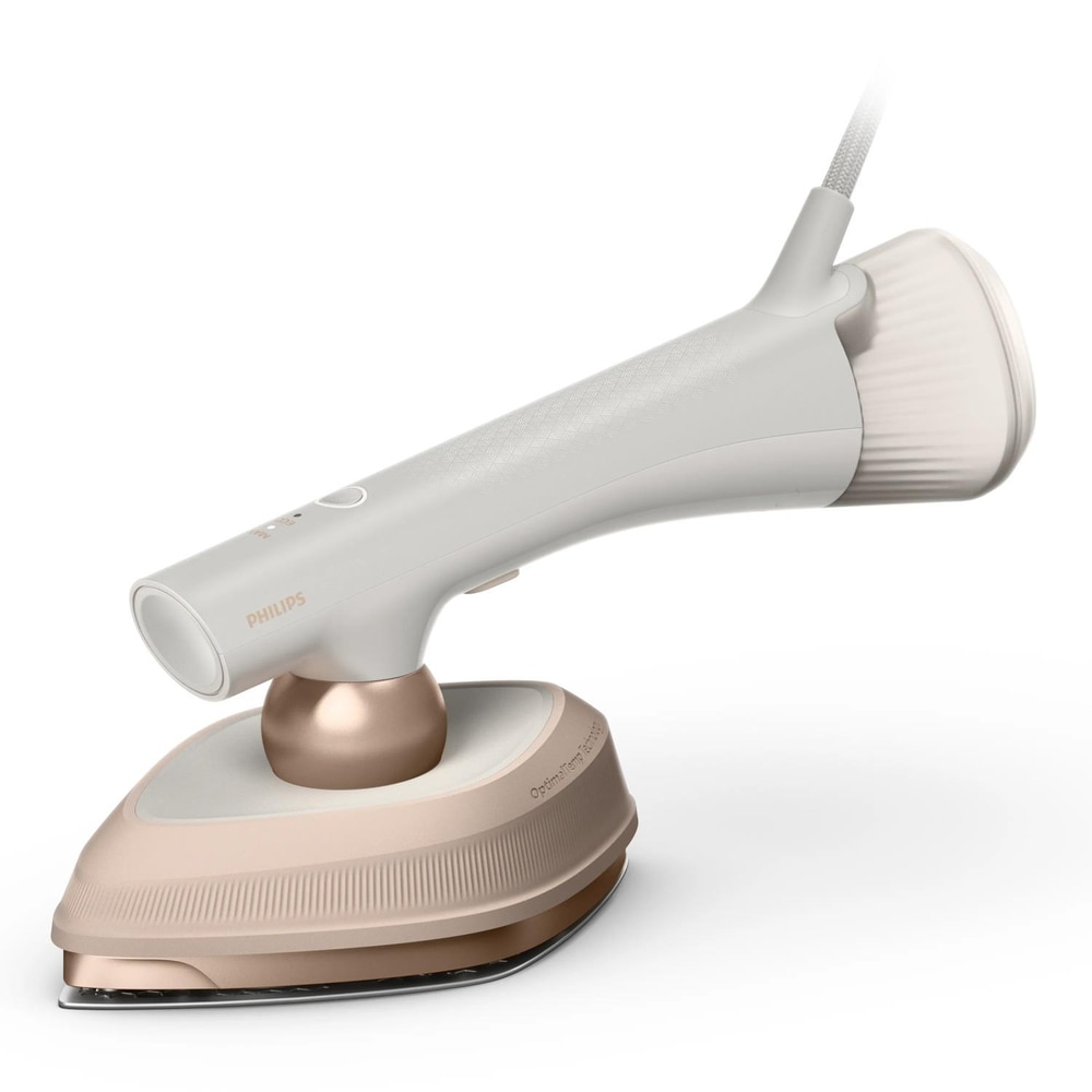 Fier de calcat Philips GC213/10, 1800 W, Debit de abur 45 g/min, Jet de abur 90 g/min, Mod ECO, Rezervor 0.2 L Alb