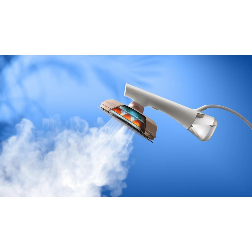 Fier de calcat Philips GC213/10, 1800 W, Debit de abur 45 g/min, Jet de abur 90 g/min, Mod ECO, Rezervor 0.2 L Alb