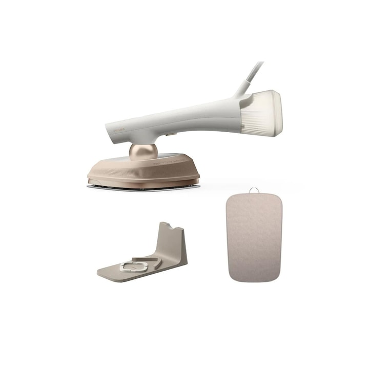 Fier de calcat Philips GC213/10, 1800 W, Debit de abur 45 g/min, Jet de abur 90 g/min, Mod ECO, Rezervor 0.2 L Alb