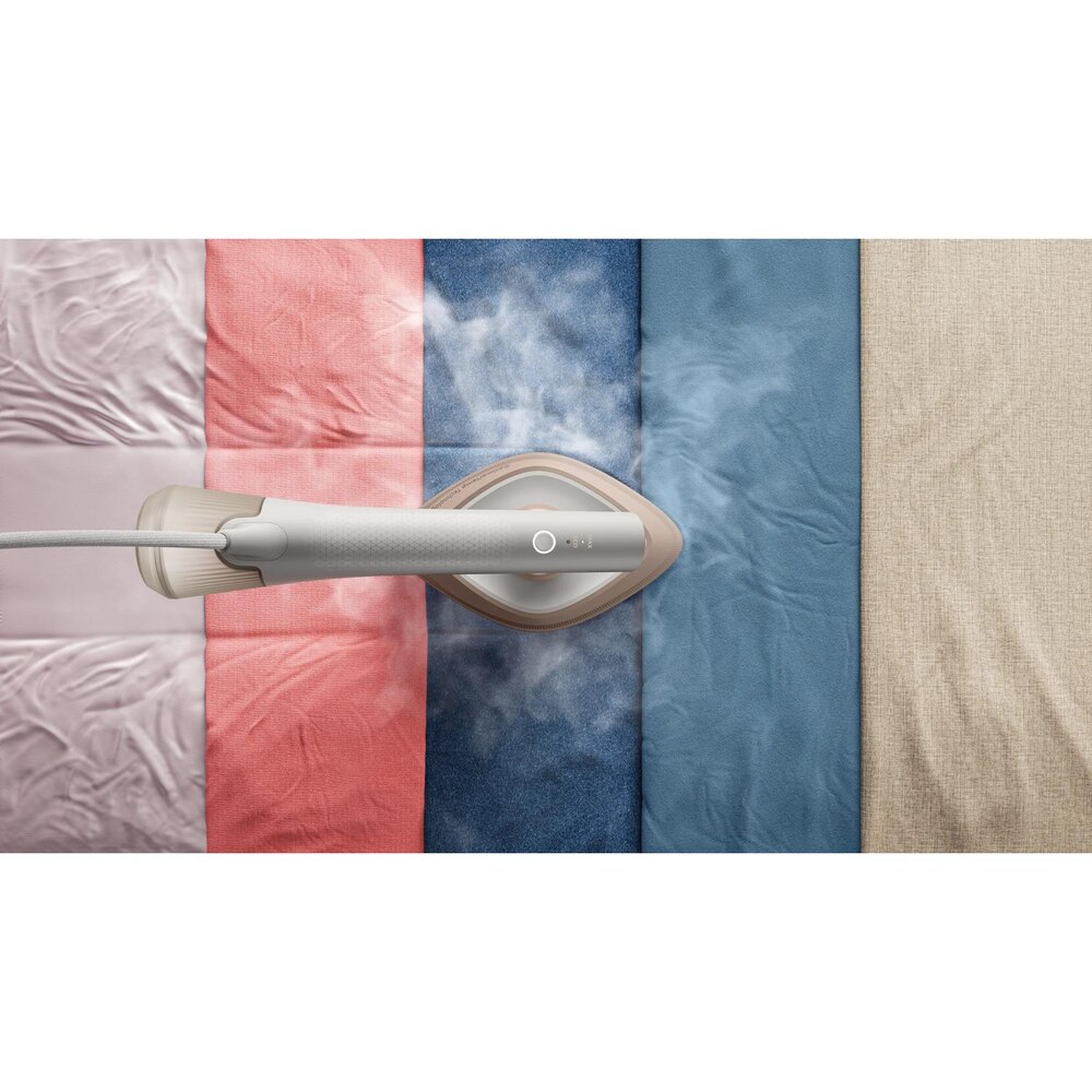 Fier de calcat Philips GC213/10, 1800 W, Debit de abur 45 g/min, Jet de abur 90 g/min, Mod ECO, Rezervor 0.2 L Alb