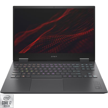 Laptop Gaming HP OMEN 15-ek1000nq cu procesor Intel® Core™ i7-10870H, 15.6", Full HD, 300Hz, 32GB, 1TB SSD, nVidia GeForce RTX 3070 8GB, Free DOS, Black