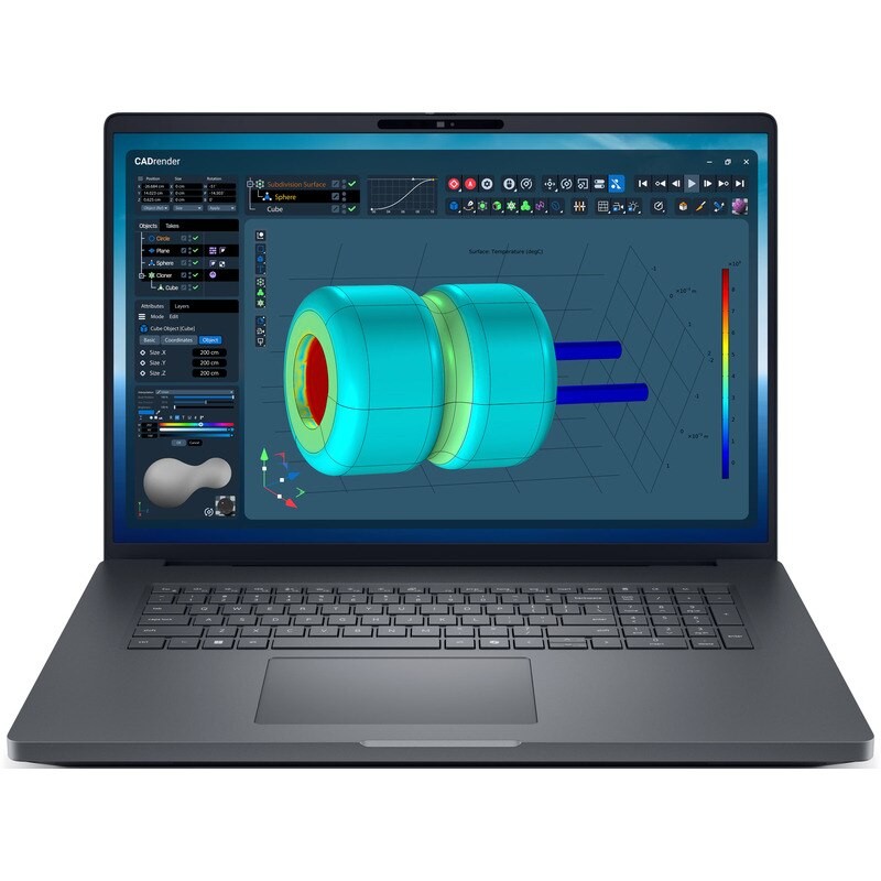 Laptop Dell Pro Max 18 Plus MB18250 Procesor Intel® Core™ Ultra 7 265HX 30M Cache, up to 5.30 GHz 18" WQXGA, 32GB DDR5 CSODIMM, 1TB SSD, NVIDIA RTX PRO 3000 Blackwell @12GB, Win 11 Pro, Gri