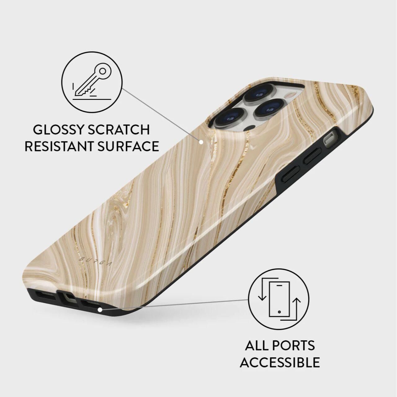Husa de protectie Burga Dual Layer pentru iPhone 15 Pro, Full Glam