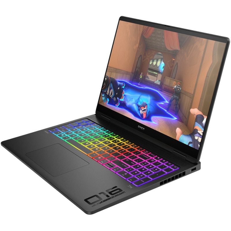 Laptop Gaming HP OMEN MAX 16-ah0003nn cu procesor Intel® Core™ Ultra 9 275HX pana la 5.40 GHz, 16'', WQXGA, OLED, 240Hz, 64GB DDR5 RAM, 2TB SSD, NVIDIA® GeForce RTX™ 5090 24GB GDDR7, Free DOS, Shadow black