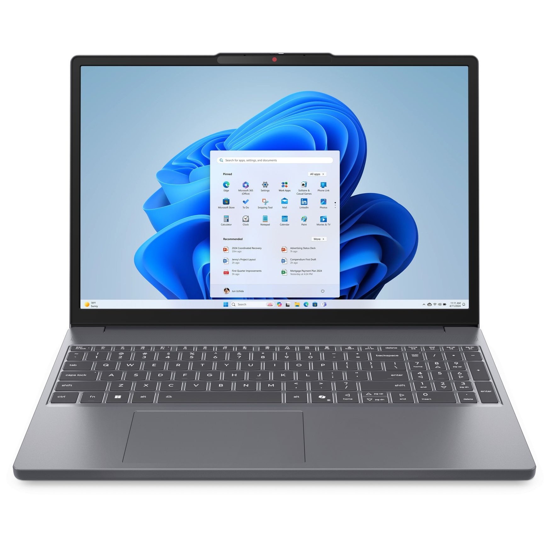 Laptop Lenovo IdeaPad Slim 3 15ARP10, 83K70023BM, 15.3", AMD Ryzen 7 7735HS (8-core), AMD Radeon 680M, 16GB 4800MHz (1x 8GB onboard) DDR5, Gri