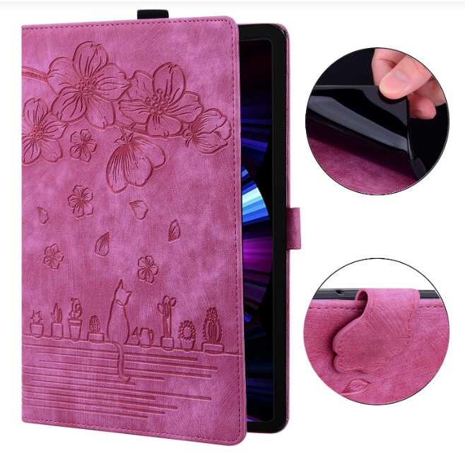 Husa pentru Lenovo Tab M8 HD 8.0 (2019) – Slim Stand Folio, Model Cherry Cat