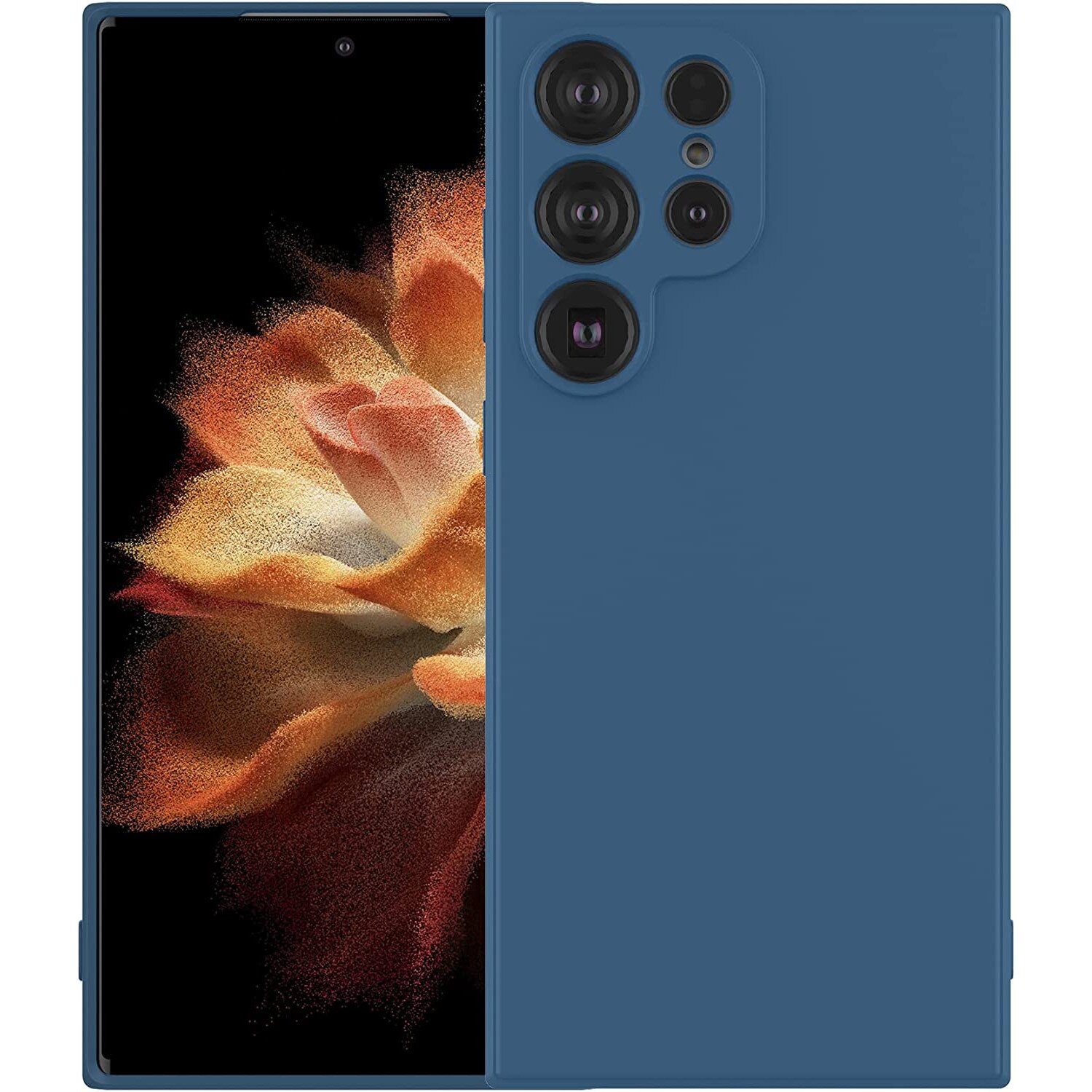 Husa Silicon Catifea Compatibila cu Samsung Galaxy S24 Ultra culoare Albastru Aquamarin