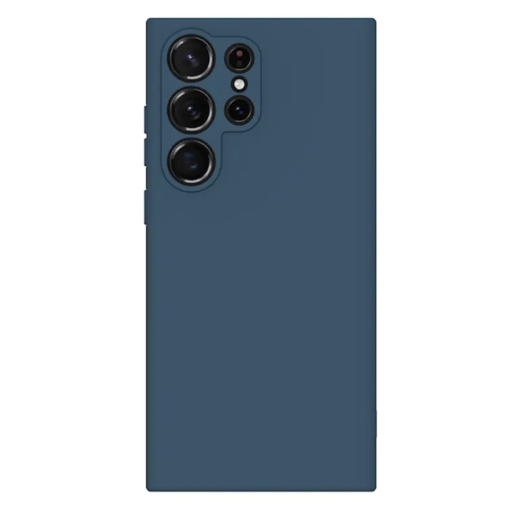 Husa Silicon Catifea Compatibila cu Samsung Galaxy S24 Ultra culoare Albastru Aquamarin