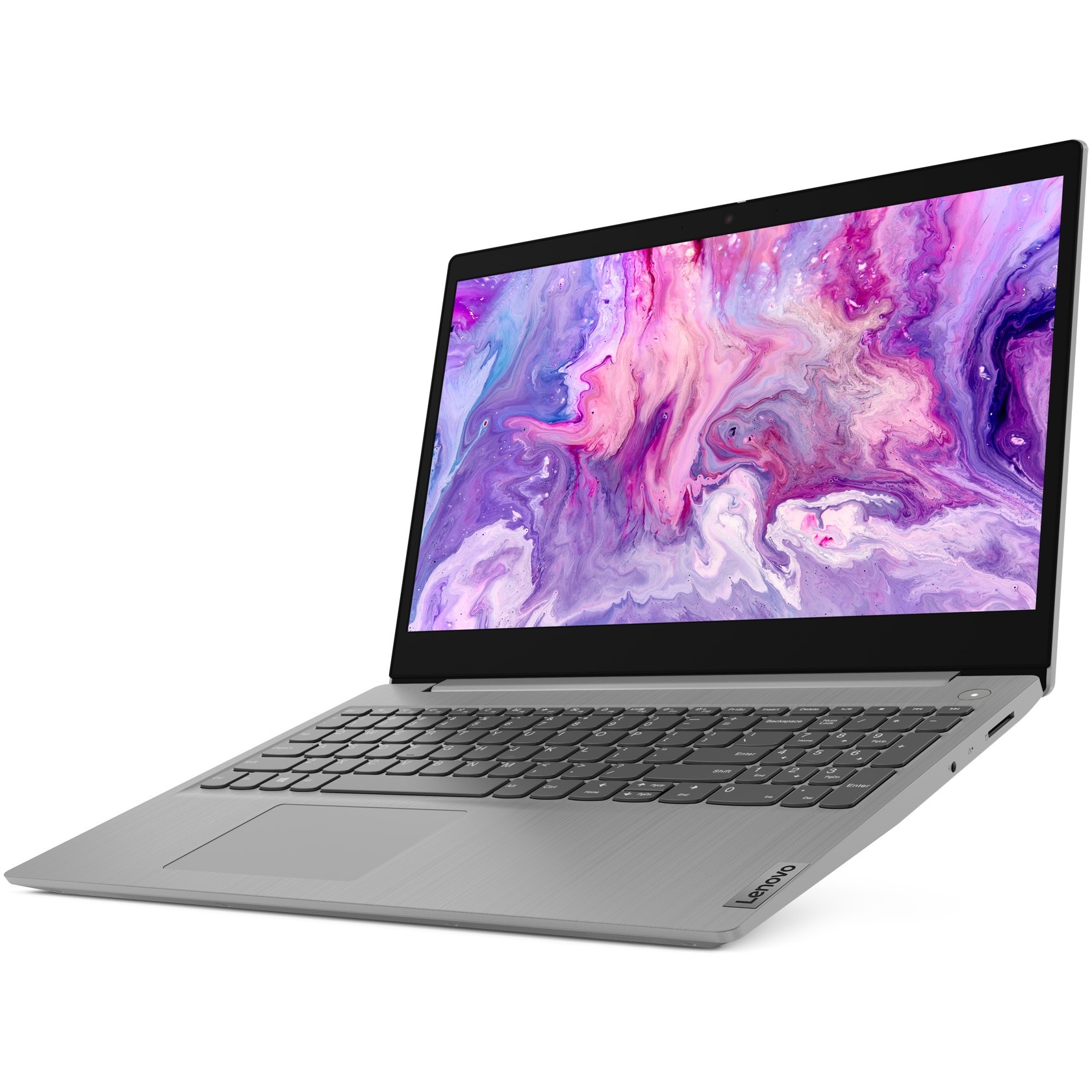 Laptop Lenovo IdeaPad 3 15IIL05 cu procesor Intel Core i3-1005G1 pana la 3.40 GHz, 15.6", Full HD, 8GB, 1TB HDD + 128GB SSD, Intel UHD Graphics, Free DOS, Platinum Grey
