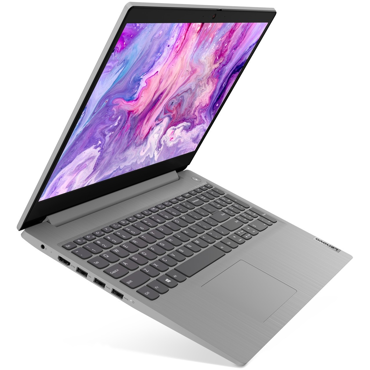 Laptop Lenovo IdeaPad 3 15IIL05 cu procesor Intel Core i3-1005G1 pana la 3.40 GHz, 15.6", Full HD, 8GB, 1TB HDD + 128GB SSD, Intel UHD Graphics, Free DOS, Platinum Grey